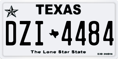 TX license plate DZI4484