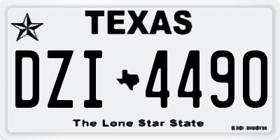 TX license plate DZI4490