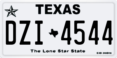 TX license plate DZI4544
