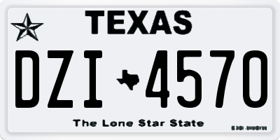 TX license plate DZI4570
