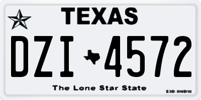 TX license plate DZI4572