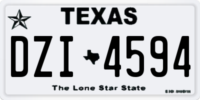 TX license plate DZI4594