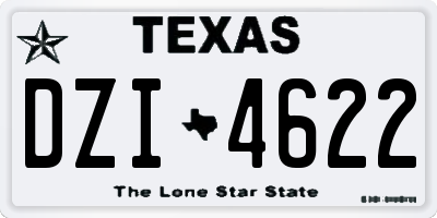 TX license plate DZI4622