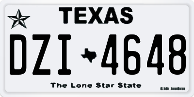 TX license plate DZI4648