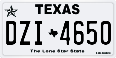 TX license plate DZI4650