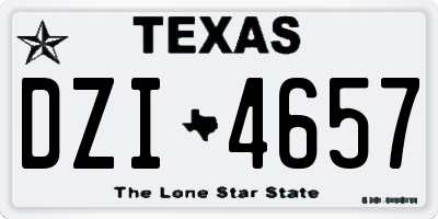 TX license plate DZI4657