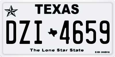 TX license plate DZI4659