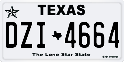 TX license plate DZI4664