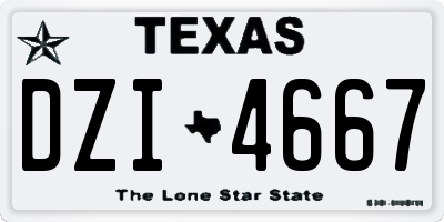 TX license plate DZI4667