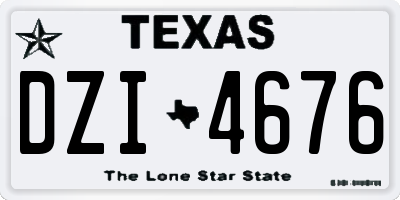 TX license plate DZI4676