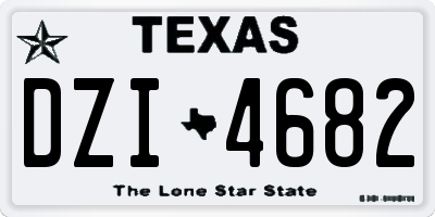 TX license plate DZI4682