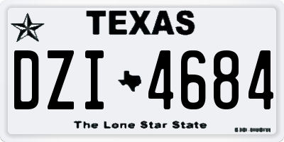 TX license plate DZI4684