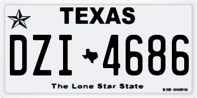 TX license plate DZI4686