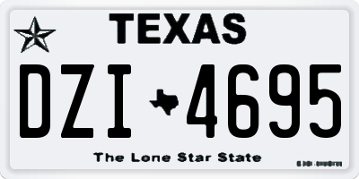 TX license plate DZI4695