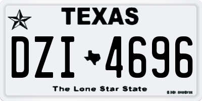 TX license plate DZI4696