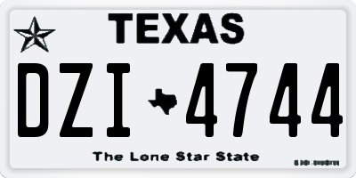 TX license plate DZI4744