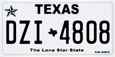 TX license plate DZI4808
