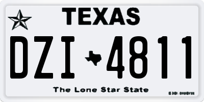 TX license plate DZI4811