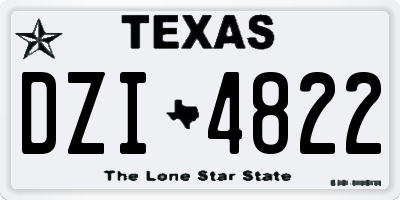 TX license plate DZI4822