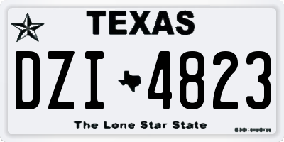 TX license plate DZI4823