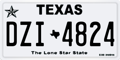 TX license plate DZI4824