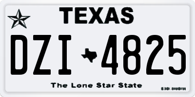 TX license plate DZI4825