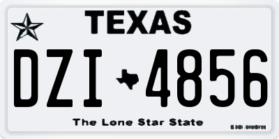 TX license plate DZI4856