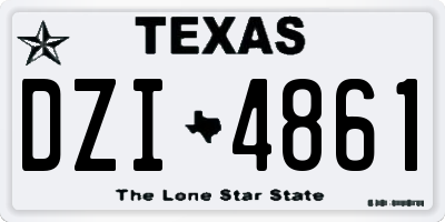 TX license plate DZI4861
