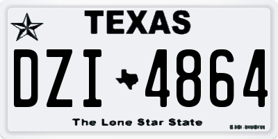 TX license plate DZI4864