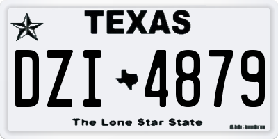 TX license plate DZI4879