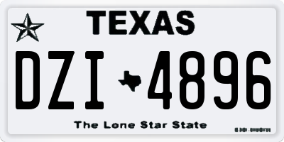 TX license plate DZI4896