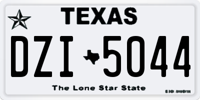 TX license plate DZI5044