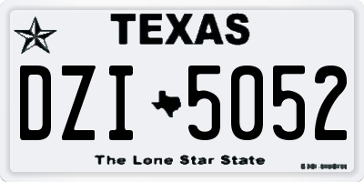 TX license plate DZI5052