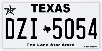TX license plate DZI5054