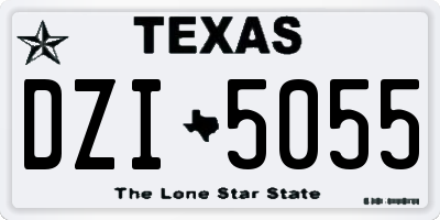 TX license plate DZI5055