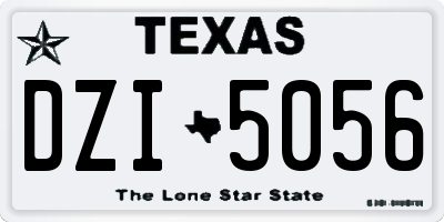 TX license plate DZI5056
