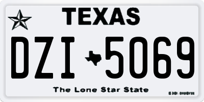 TX license plate DZI5069