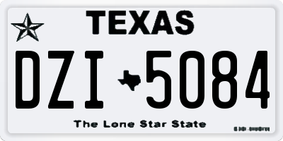TX license plate DZI5084