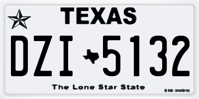 TX license plate DZI5132