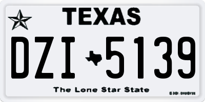 TX license plate DZI5139