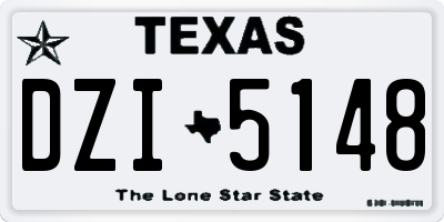 TX license plate DZI5148
