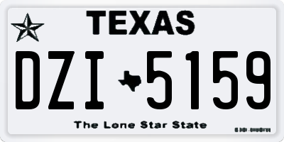 TX license plate DZI5159