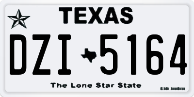 TX license plate DZI5164