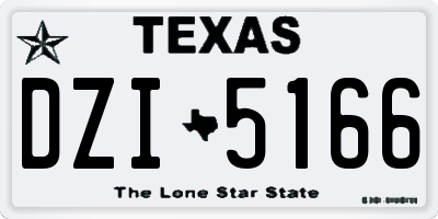 TX license plate DZI5166
