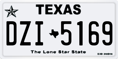 TX license plate DZI5169