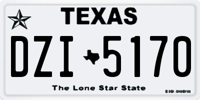TX license plate DZI5170