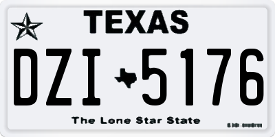 TX license plate DZI5176