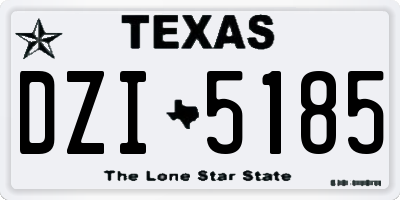 TX license plate DZI5185