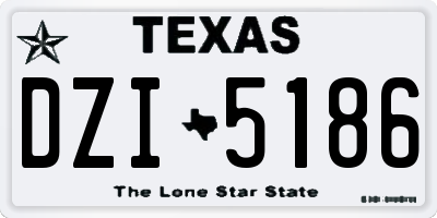 TX license plate DZI5186