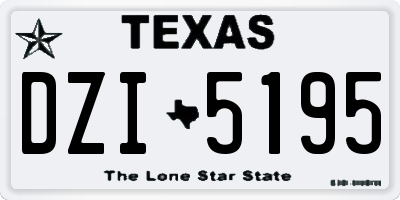 TX license plate DZI5195